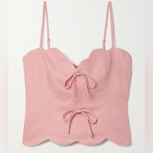 Pink Reformation Doppio Linen Top, Carnation, Size 4